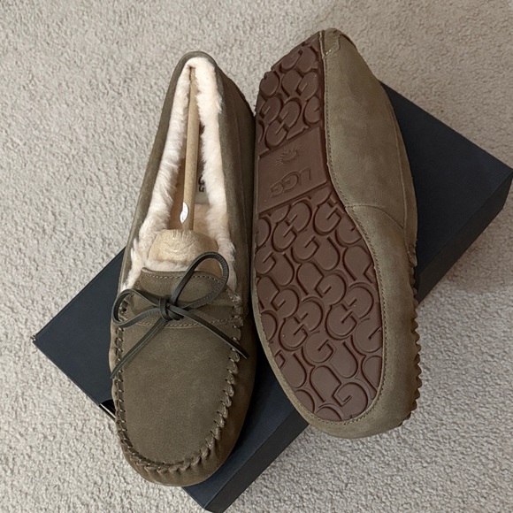 Ugg Mens Corvin Slipper Loafer Slip On Wool Fur Driving Moc Size 12 NIB - Picture 3 of 5